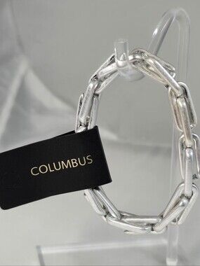 Columbus Silver Link Bracelet